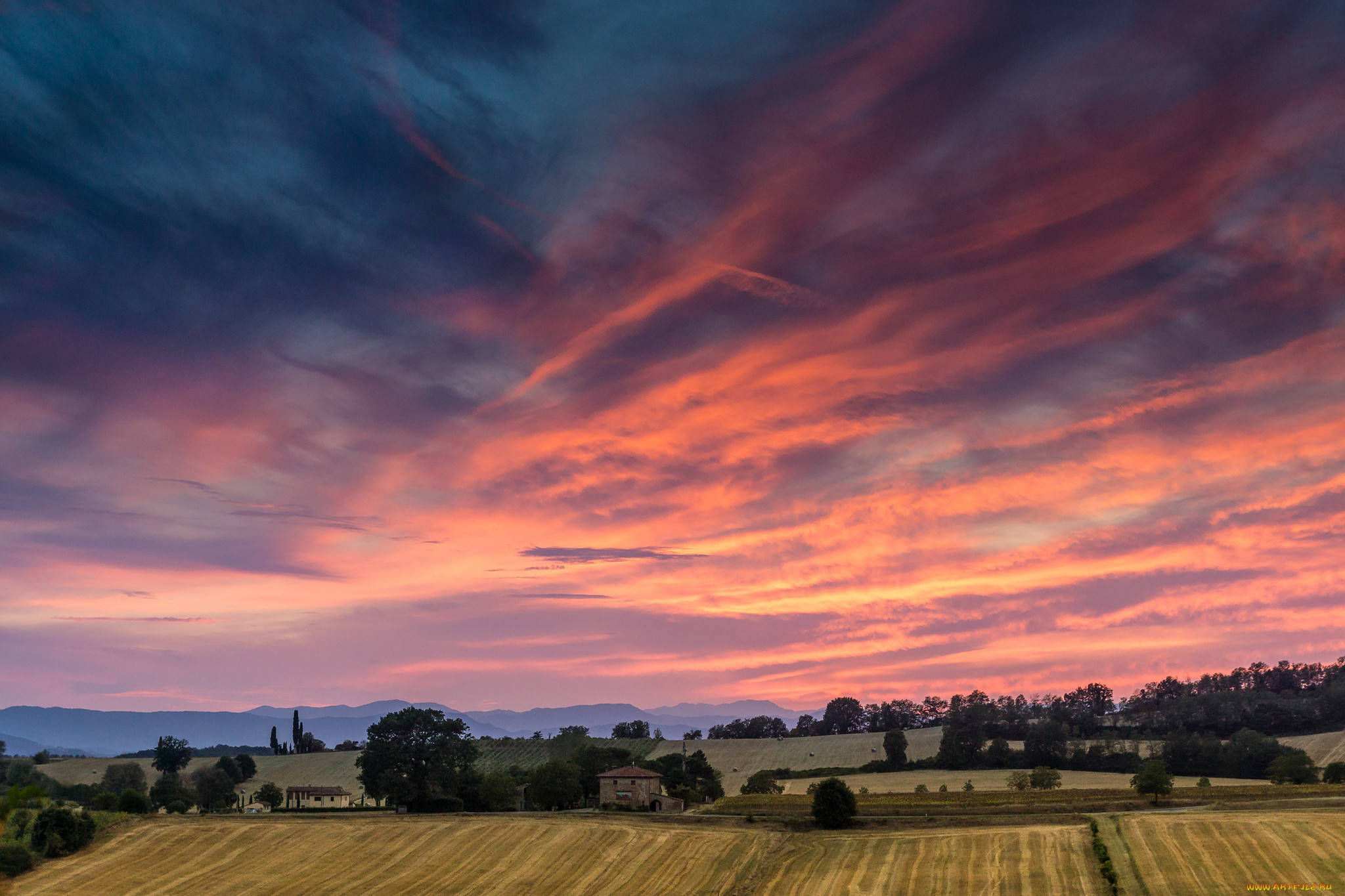 , , tuscan, sunset, italy, , 